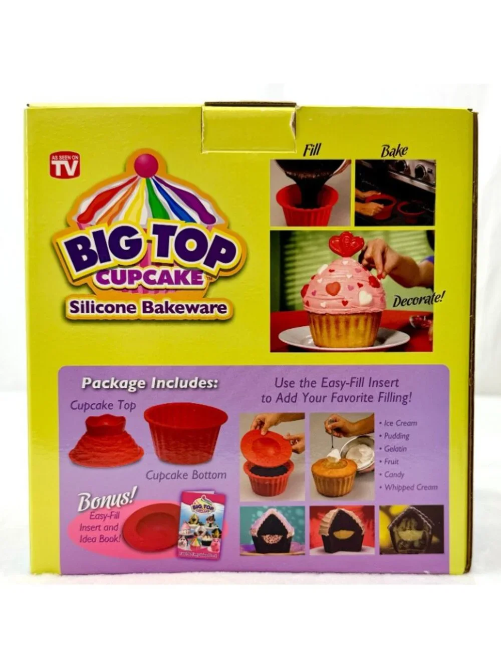 Big Top Cupcake Silicone Bakeware As Seen on TV Giant Cupcake Mold